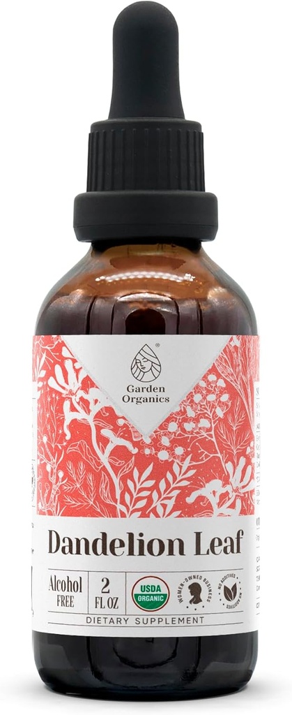 Dandelion Leaf USDA Organic Alcohol-Free Extract | Dietary Supplement, High-Potency Tincture, Digestive System | Natural Certified Organic Dandelion Leaf (Taraxacum Officinale) Dried Leaf 2 oz