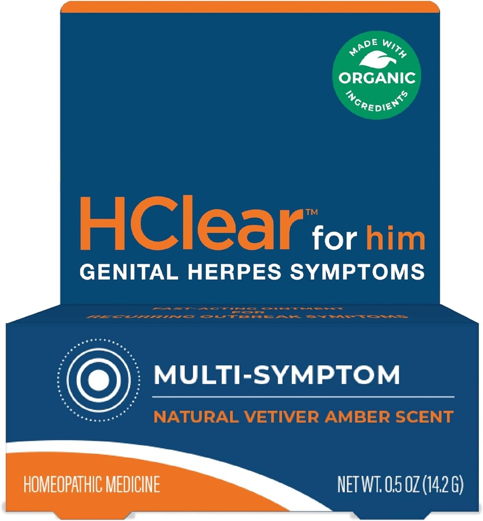 HClear for him by FemiClear - Topical Ointment - Formulated with All-Natural and Organic Ingredients - Fast-Acting Relief - Manufactured in The USA - (0.5 Oz Tube)