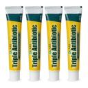 CareAll Triple Antibiotique Ointment 1.0 oz (4 Pack), Onguent de premiers soins pour les petites éraflures, découpes et brûlures pour aider à prévenir l'infection, comparer aux ingrédients actifs de la marque principale