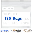 Pill Pouch Bags for Travel Pack of 125- BPA Free 3 x 2,75 inch Pill Pouch - Pill Pouches pour la médecine avec écrire sur l'étiquette – Pill Pill Baggies pour l'organisateur de médicaments