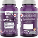 Naka Pro Herbes Platinum Nutri Probiotique (7 souches, 16 milliards +) Étagère stable, 75 Vcaps 1 Compte Emballage Mai Varier