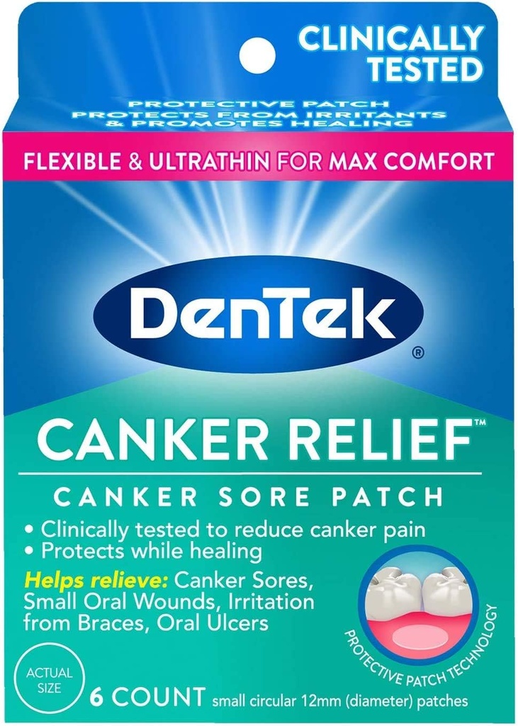 DenTek Canker Relief Canker Sore Patch soulage la douleur de Canker, 6 comte (paquet de 1)
