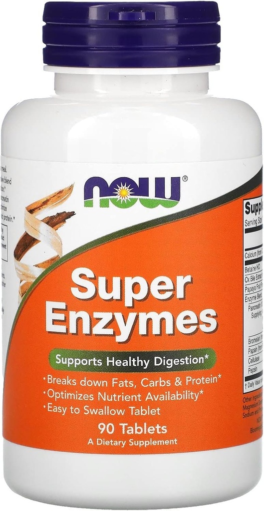 MAINTENANT Aliments Super enzymes, 90 comprimés