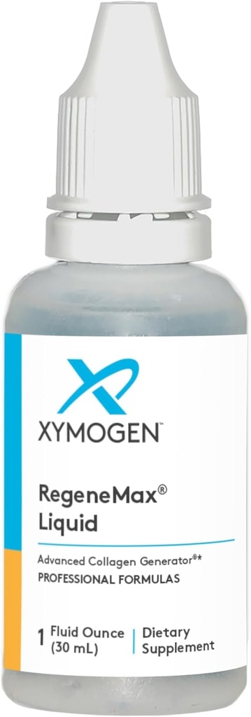 XYMOGEN RegeneMax Liquid - Générateur de collagène avancé - Acide orthosilicique stabilisé à la choline - Soutient une densité minérale osseuse saine, réduit les rides, renforce les cheveux et les ongles (1 fl oz)