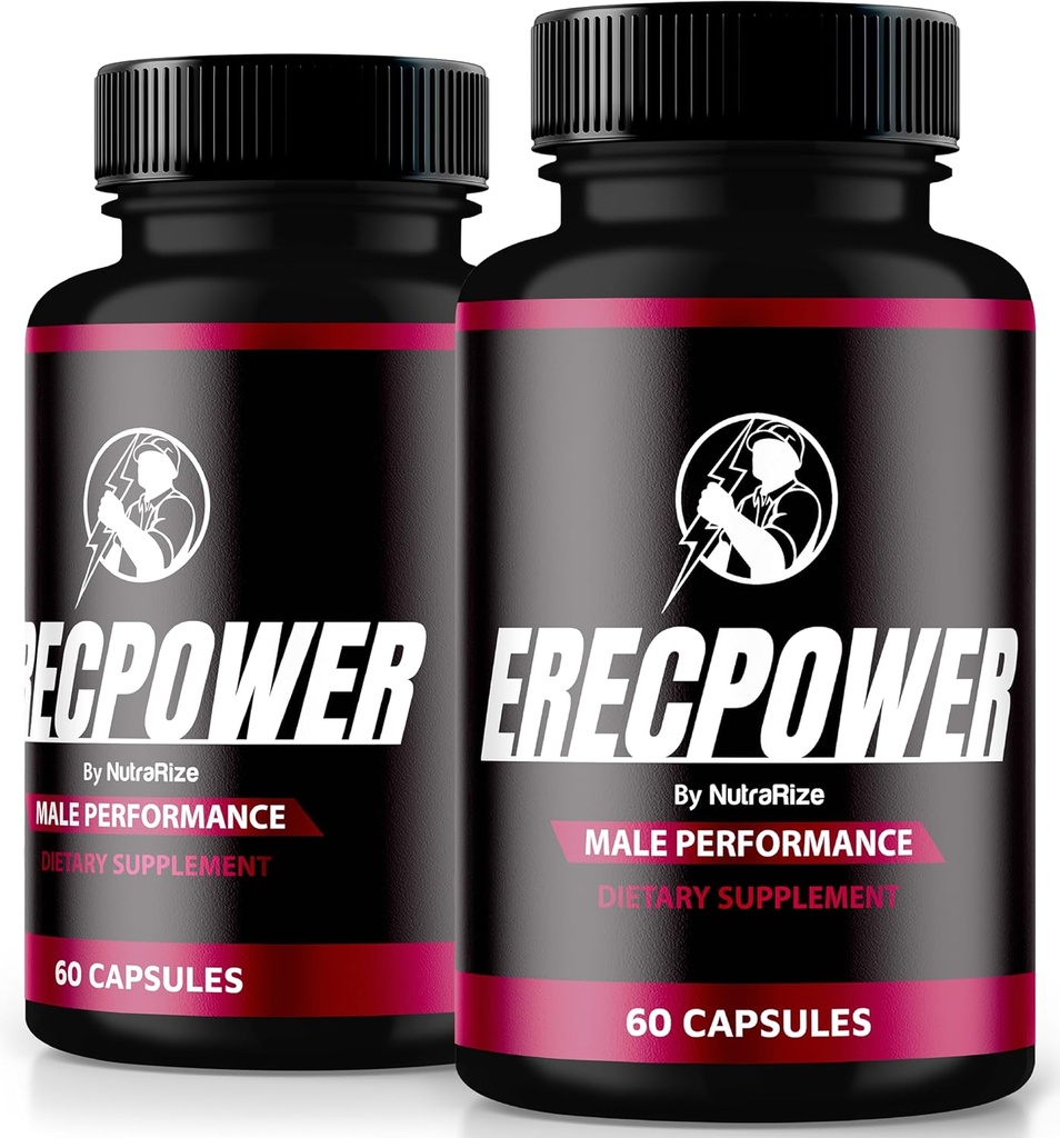 (2 Pack) ErecPower pour les hommes, pilules ErecPower officielles, tout supplément naturel mâle, Capsule pour stimuler l'énergie et la santé globale, Erec Power Support pour la performance de pointe, vitamine, examen (120 capsules)