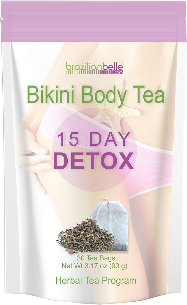Bikini Body Detox Tea - Détoxifier, stimuler les niveaux d'énergie et améliorer le teint (15 jours de désintoxication)