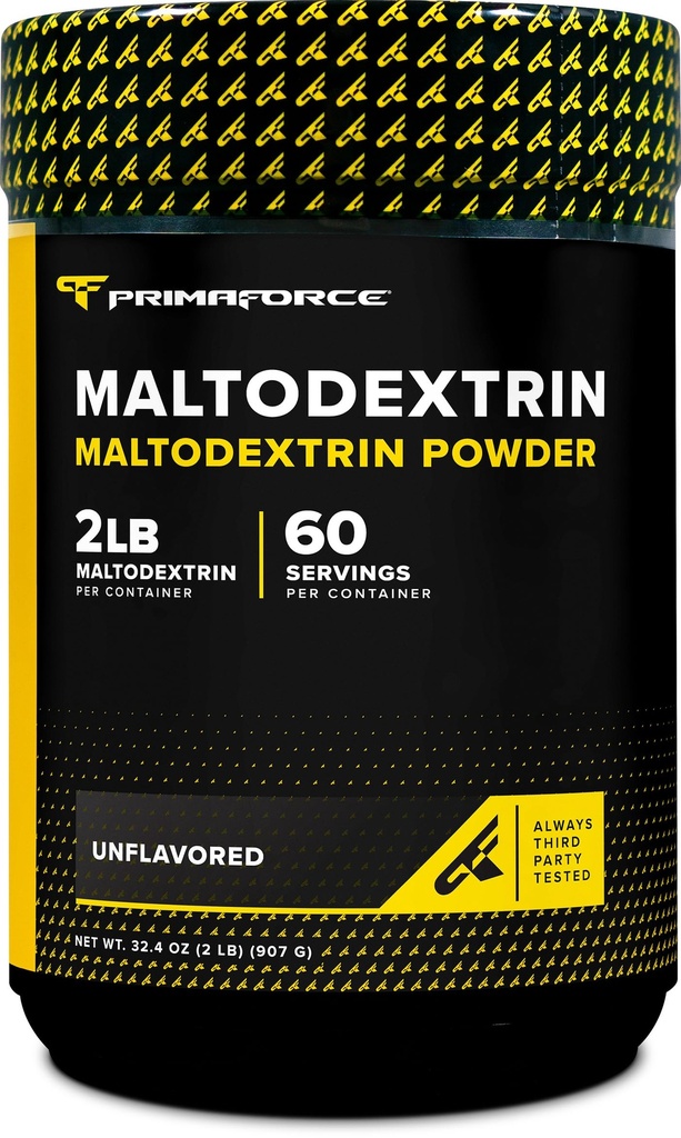 Primaforce Maltodextrine Poudre (2 livres, non aromatisée) - Poudre de maltodextrine de qualité alimentaire pour augmenter l'énergie, le gain et l'endurance