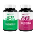 GOBIOTIX Super Enzymes Supplément - Enzymes digestifs avec prébiotiques et probiotiques pour les femmes et les hommes - Soutient la santé des Guts, la digestion du gluten, l'absorption de lactose, les pilules alimentaires à base de plantes