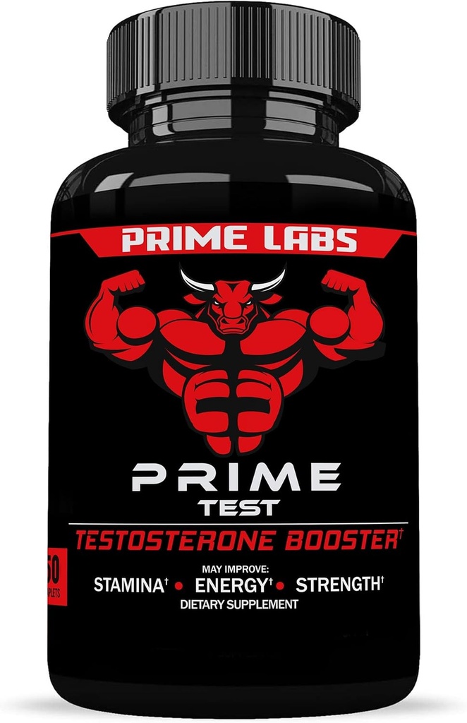 Prime Labs - Booster de testostérone pour hommes - Stamina, Endurance, & Strength Booster - 60 Caplets
