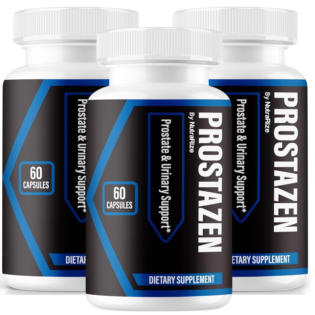 NutraRize (3 Pack) Capsules Prostazen, pilules Prostazen officielles pour soutenir la santé de la prostate, Prostazen Plus Formule Premium, Prostazen pour une prostate saine, Prosta Zen Pastillas Review (180 Capsules)