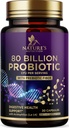 Supplément probiotique 80 milliards CFU + Prébiotiques, Acidophilus Probiotique soutient le système immunitaire et la santé digestive, soutient la constipation occasionnelle, supplément pour la santé féminine - 30 capsules