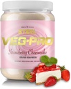 Steel Supplements Veg-PRO | Vegan Protein Powder, Strawberry Cheesecake | 25 Servings (1.65lbs) | Organic Protein Powder with BCAA Amino Acid | Gluten Free | Non Dairy | Low Carb Formula