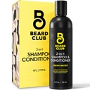 The Beard Club Mens 2 in 1 Shampooing et Conditioner Set - Sulfate Free, Hydratant, Citrus parfumé pour soins curly capillaires et scalp à sec