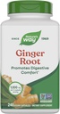 Nature's Way Ginger Root Capsules 550 mg par capsule, Digestive Comfort* Réduit les nausées liées au mouvement*, 1 100 mg par 2 capsules, Projet non OGM vérifié, Vegan, 240 Nombre (Paquetage May Vary)