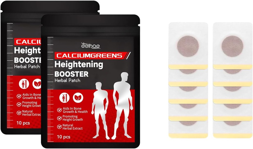 NeYLim Herbal Calcium Support Patch, Rehaussement Booster Herbal Patch, Height Growth Patch, Herbal Height Augmenting Foot Patch, pour soutenir la santé des os et améliorer la hauteur (2pack)
