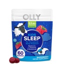 OLLY Enfants dormant Gummy, 0.5mg Melatonin, L Theanine, Camomille et Lemon Baume, Supplément pour enfants à croquer, Soutien occasionnel au sommeil, Framboise - 60 Comte