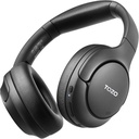 TOZO HT2 Hybrid Active Noise Canceling Headphones, sans fil Over Ear Bluetooth Headset, 60H Playtime, Hi-Res Audio Custom EQ via App Deep Bass Comfort Fit Ear Cups, pour Home Office Travel Black