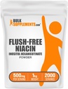 BulkSupplements.com Poudre de niacine sans flush - comme Inositol Hexanicotinate, supplément de vitamine B3, Niacine 500mg Sans flush - Sans gluten, 500mg de par portion, 1kg (2,2 lbs) (paquet de 1)