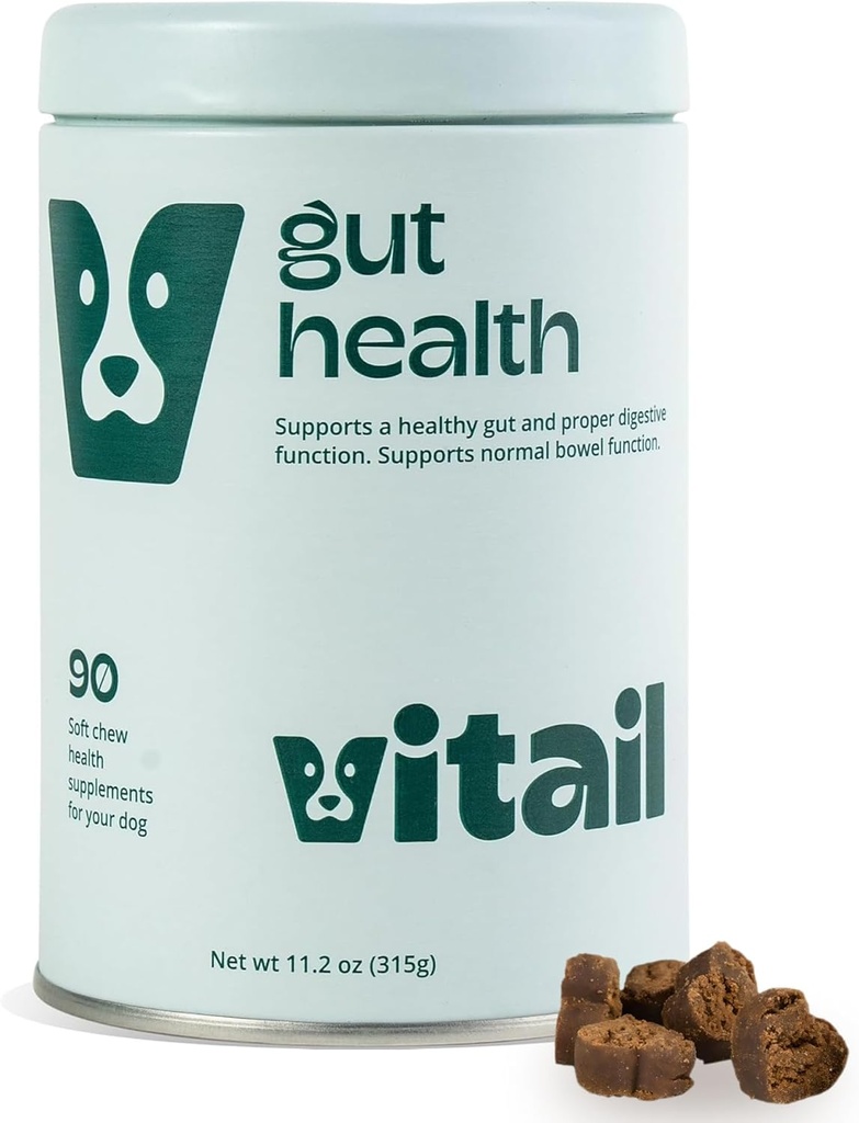 Chews probiotiques pour chiens - Enzymes digestifs, Omega 3 et propolis des abeilles - soutient la digestion, la santé Bowel et l'immunité - 90 Chews