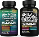 Mousse de mer et shilajit - Moss de mer, Huile de graines noires, Ashwagandha, Ginger & Shilajit, Rhodiola Rosea, Panax Ginseng