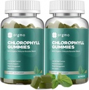 Gommies de chlorophylle pour le corps odorant désodorisant 2 Pack, Vitamines sans sucre D Gummy 1000IU, ACV Spiruline Chlorella supplément à base de plantes pour les femmes Imune Soutien végétalien non-OGM