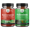 Ensemble d'anti-vieillissement Trans Resveratrol et Pure Sélénium Thyroïde Support Supplément - Natural Joint Support Supplément - Natural Immune Booster pour Adultes