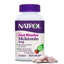 Natrol Dissolve rapide Melatonin 3 mg, Suppléments Melatonin pour le sommeil reposant, Soutien du sommeil pour les adultes, 150 comprimés aromatisés aux fraises, jusqu'à 150 jours