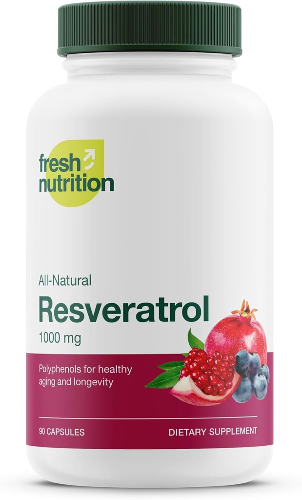 Supplément de resvératrol - Trans-resvératrol Extra Strength 750mg - Supplément de Polyphénols Naturels, Purs et Potentiels - Vegan, Non OGM, Sans gluten - 90 Capsules