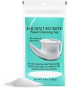 SECRETS ANCIENTS Sel nettoyant nasal, non iodé – chlorure de sodium de qualité USP pour tout pot de Neti, système d'irrigation Sinus, 8 Oz