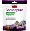 Facteur de force Somnapure Mélatonine-libres d'aliments doux, aide au sommeil pour améliorer la qualité du sommeil, aide au sommeil pour les adultes avec Affron, Magnésium, L-Theanine, Camomille, Lemon Baume, Dream Berry Flavor, 30 Chews doux