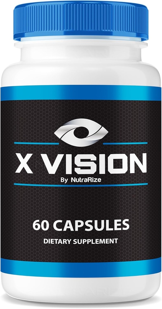 NutraRize X Vision Capsules – Formule quotidienne de soutien oculaire avec des ingrédients naturels pour aider à maintenir le bien-être visuel et le confort des yeux.