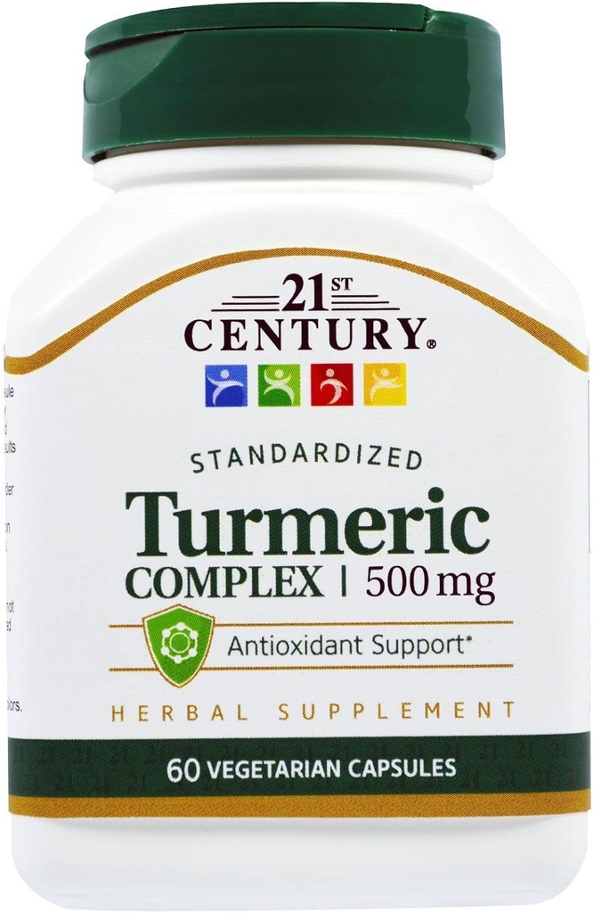 Complexe turcumané du 21e siècle 500 mg - 60 capsules végétariennes, boîte de 2