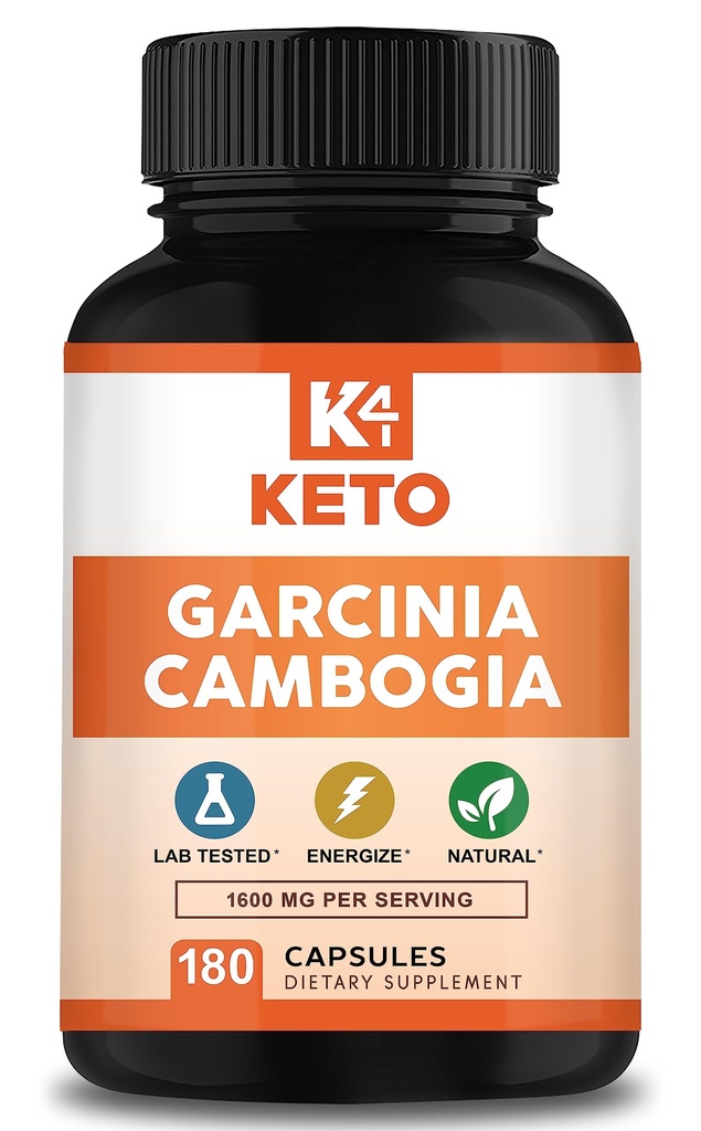 Garcinia Cambogia 1600 mg (180 Capsules) - Pure Natural Extract Supplement Pills - Standardized Garcinia Cambogia Alternative to Drops, Gummies, Liquid, Tea & Powder