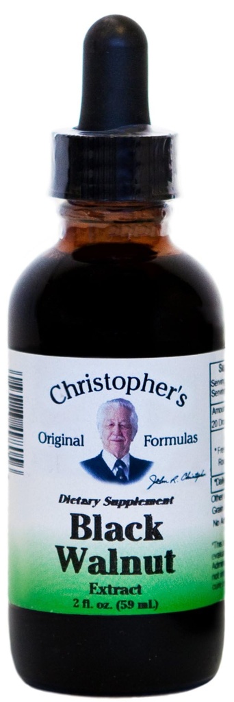 Formules d'origine Christophers Extrait de noix noire, supplément liquide à base de plantes, 2 oz