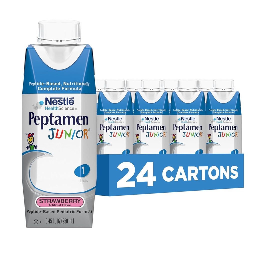 Supplément Peptamen Junior, Fraise, 8.45 Fluid Ounce, Pack de 24