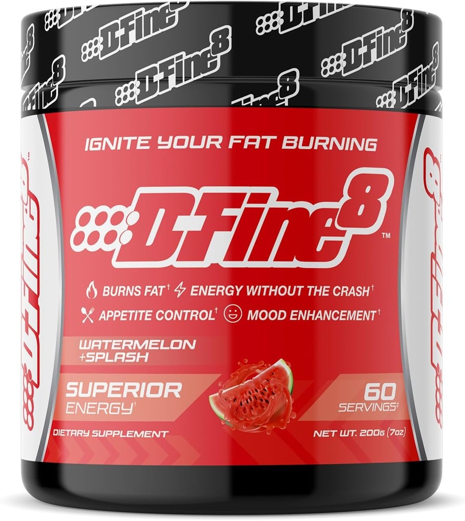 Poudre d'énergie et supplément de shredding thermogéniques pré-entraînement, mousse d'énergie et focus boost, sans sucre, contient Senactiv, Endurance, 300 mg de caféine, N-acétyl-L-Tyrosine (Watermelon Splash)