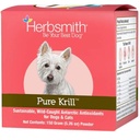 Herbsmith Pure Krill - Wild-Caught Antarctique Krill - Juste 1 ingrédient - Astaxanthine pour chiens - Omega 3 prêt à l'emploi – Alternative à l'huile de krill pour chiens - 150g