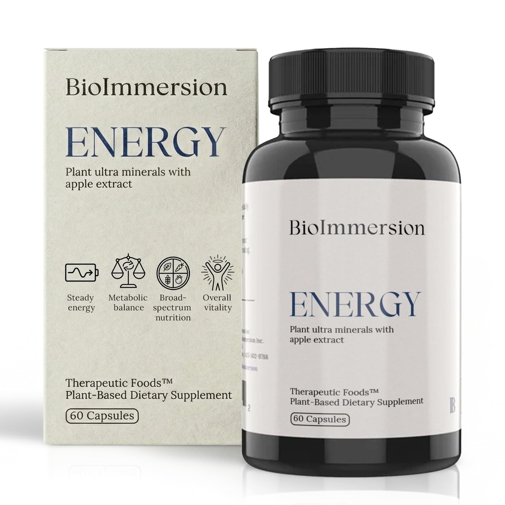 Énergie – Ultra Minéraux à base végétale avec extrait d'Apple pour le soutien de la vitalité cellulaire et du métabolisme – 60 capsules végétaliennes