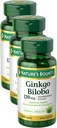 Bounty Ginkgo Biloba Capsules de la nature 120mg, Supplément de soutien à la mémoire, soutient la fonction cérébrale et l'alerte mentale, 100 capsules (paquet de 3)