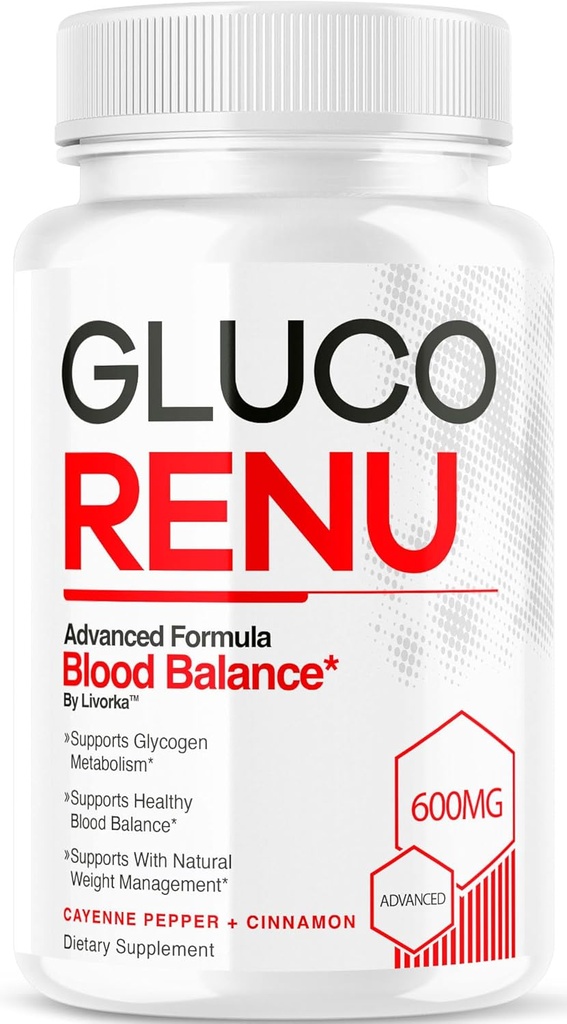 Gluco Renu Capsules - Gluco Renu officiel, GlucoRenu Pills, Premium Formule Supplément de Gluco Renu, GlucoRenu de soutien naturel, Gluco Renu Premium Formule, 30 capsules pour 1 mois