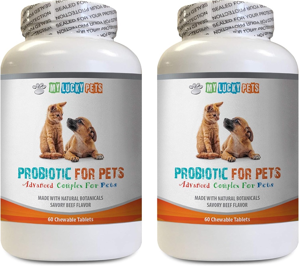 Les enzymes digestives probiotiques du chien - PET PROBIOTIC - DOGS ET CATS - BOISSONS DIGESTIVES - VOIR LE RID DE LA BANDE ET STOP DIARRHEA - lactobacillus salivarius probiotique - 2 bouteilles (120 traités)