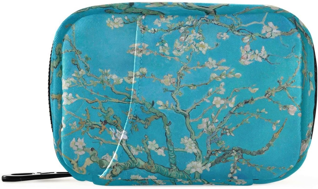 Pilule mignonne Organisateur de voyage hebdomadaire Boîte à pilules de 7 jours Grande capacité Distributeur de pilule avec 8 pilules Conteneur Porte-vitamine quotidienne Organisateur de bouteille de pilules Petite coque à pilules Almond Blosso