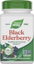 Nature's Way Black Elderberry Capsules, soutien immunitaire traditionnel* Supplément avec Elderberry et Elderflower, une plante alimentée, 100 capsules (paquetage May Vary)