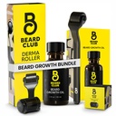 Bard Club Premium Derma Roller & Beard Growth Oil - Microneedling Roller avec 540 Microneedles Titanium pour visage, corps et scalp - Bard Roller avec Sandalwood & Cedar Beard Oil