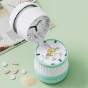 Découpe de pilules - Découpe de pilules avec lame en acier inoxydable pour couper de petites pilules ou de grandes pilules dans un tiers, Découpe de pilules 1/3, Convient pour couper des vitamines, comprimés (1-3 vert)