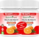 Supplément de fer à croquer pour les femmes/hommes 18 mg de fer carbonyle avec vitamine C 30 mg de comprimé dans l'arôme orange 90 Compte (2)