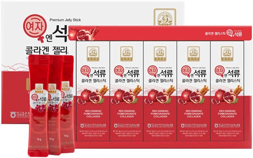 Coréen Beauté Baekje Geumsan Femmes grenade Collagen Jelly Stick 5.1oz / 30 Compte (5 Pack)