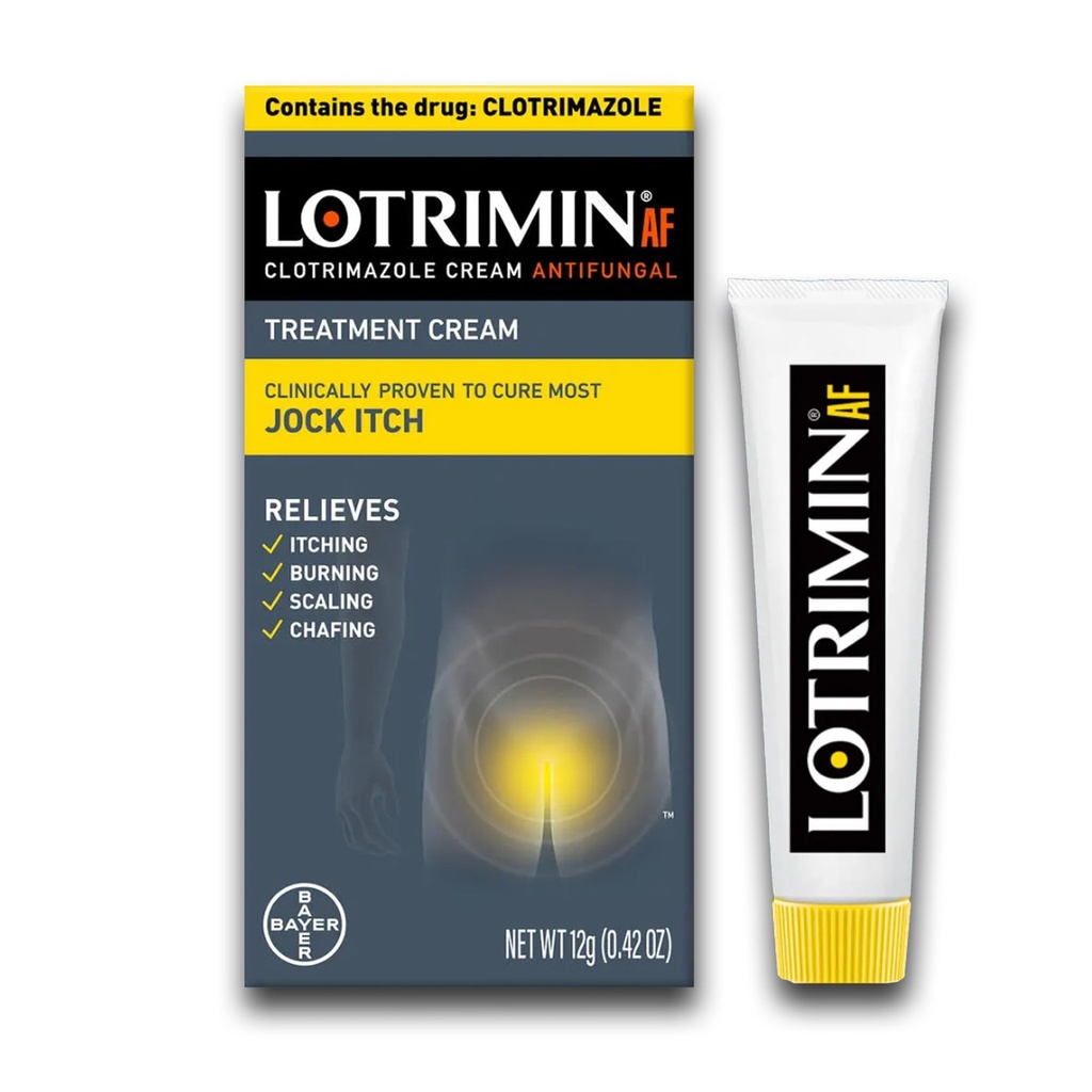 Lotrimin AF Jock Itch, Jock Itch, et la crème du pied de l'athlète, 0,42 Ounce (paquet de 1) (paquet de mai Vary)