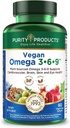 Purity Products Omega 3-6-9 Vegan and Vegetarian Formula - “5 in 1” Essential Fatty Acid Complex - Scientifically Formulated Plant-Based Omega 3 6 9 Essential Fatty Acids (EFA) - from (60)