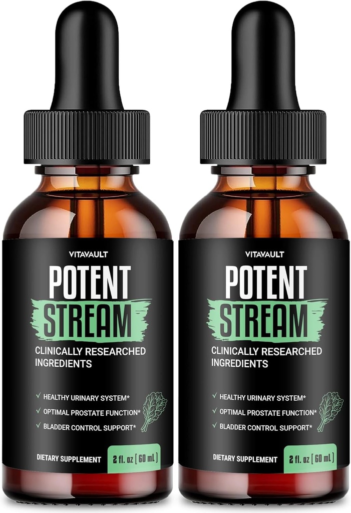 Potent Stream gouttes suppléments de la prostate pour les hommes PotentStream Prostate suppléments de santé pour les hommes Potent Stream gouttes - la force maximale avec Shilajit et MCT huile, PotentStream gouttes Avis (2 Pack)